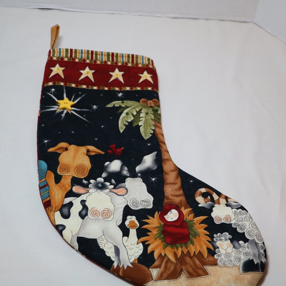 Christmas Stockings Quilted  The Great I Am fabric line